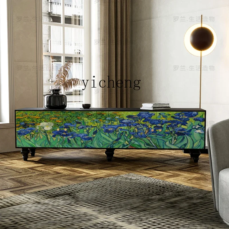 ZC Abstract Painted TV Cabinet Solid Wood Bedroom Tailstock Storage Clothes Closet Home Living Room Side Cabinet 
ZC Abstract Painted TV Cabinet Solid Wood Bedroom Tailstock Storage Clothes Closet Home Living Room Side Cabinet