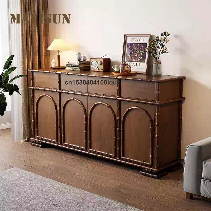 Vintage Solid Wood Frame Distressed Solid Wood Side Cabinet With Bamboo - Joint Pattern Living Room Rectangular Side Cabinet
Vintage Solid Wood Frame Distressed Solid Wood Side Cabinet With Bamboo - Joint Pattern Living Room Rectangular Side Cabinet