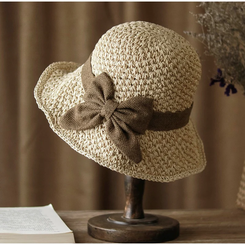 Summer Women's Straw Woven Hat Large Brim Sun Protect Travel Leisure Dome Hat With Adjustable Rope And Bow Lightweight Foldable
Summer Women's Straw Woven Hat Large Brim Sun Protect Travel Leisure Dome Hat With Adjustable Rope And Bow Lightweight Foldable