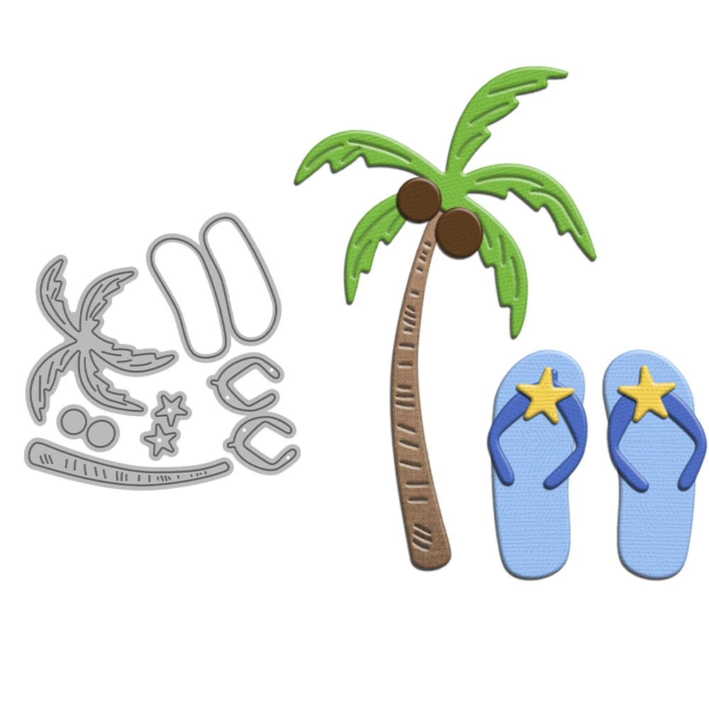 MangoCraft Summer Coconut Tree Slipper Cutting Dies DIY Scrapbooking Supplies Metal Dies Knife Mold For Cards Albums Craft Decor
MangoCraft Summer Coconut Tree Slipper Cutting Dies DIY Scrapbooking Supplies Metal Dies Knife Mold For Cards Albums Craft Decor