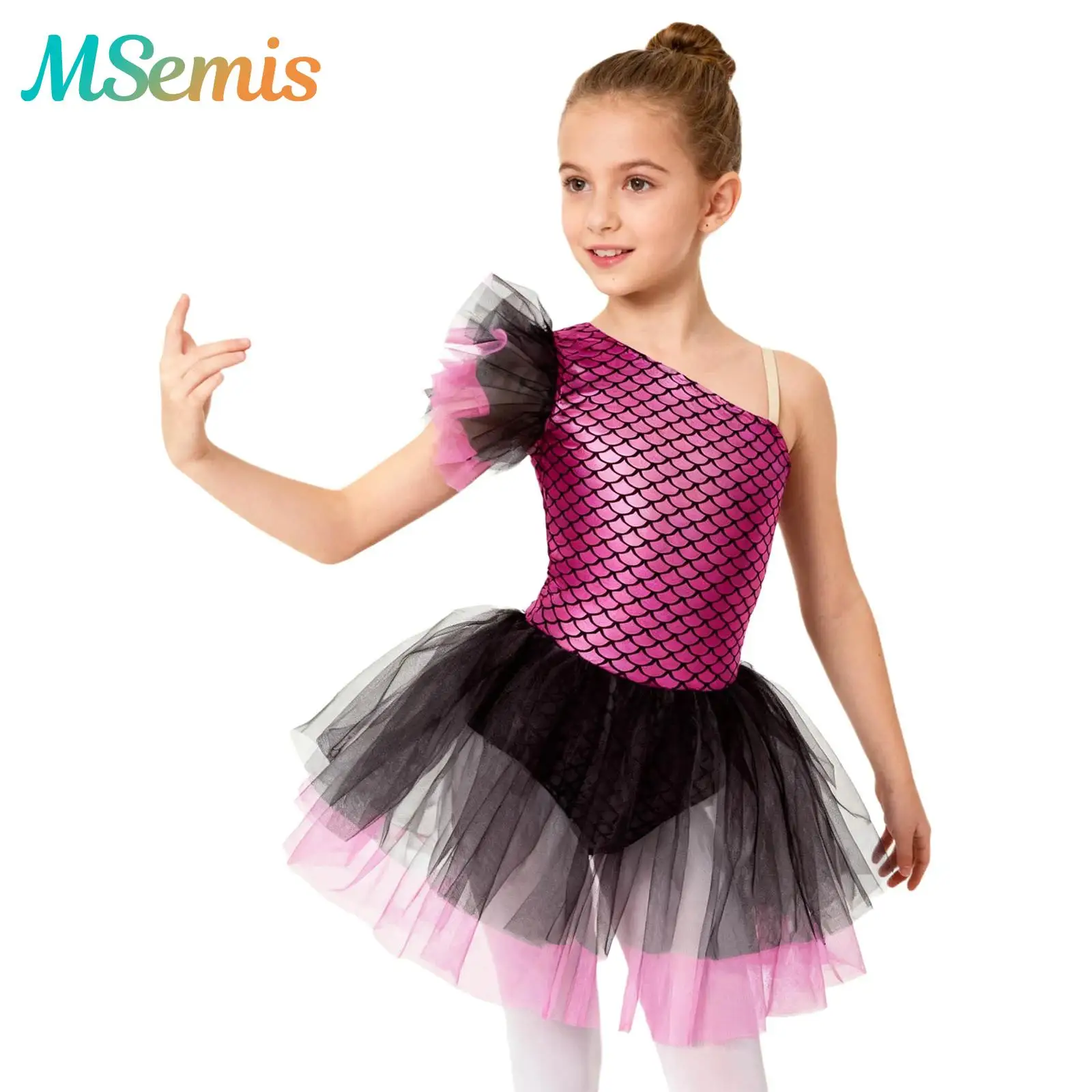 Kids Girls Ballet Dance Leotards Ballerina Performance Costume One Shoulder Mermaid Fish Scales Print Tutu Dance Camisole Dress
Kids Girls Ballet Dance Leotards Ballerina Performance Costume One Shoulder Mermaid Fish Scales Print Tutu Dance Camisole Dress