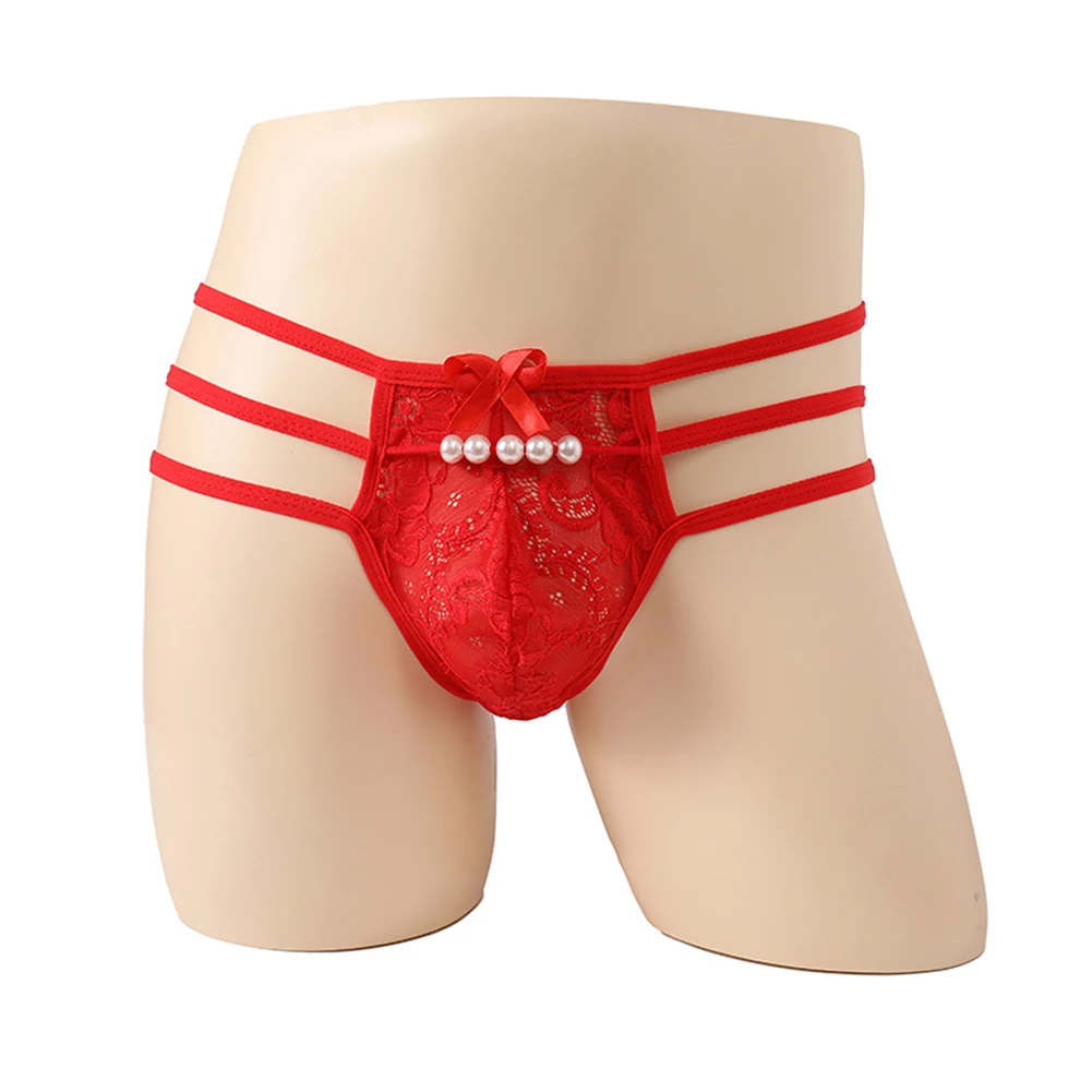 Men's Sexy Lingerie Briefs G-string Low Rise Thong Panties Hollow Breathable Lace Bulge Pouch See-through Adult Male Underwear
Men's Sexy Lingerie Briefs G-string Low Rise Thong Panties Hollow Breathable Lace Bulge Pouch See-through Adult Male Underwear