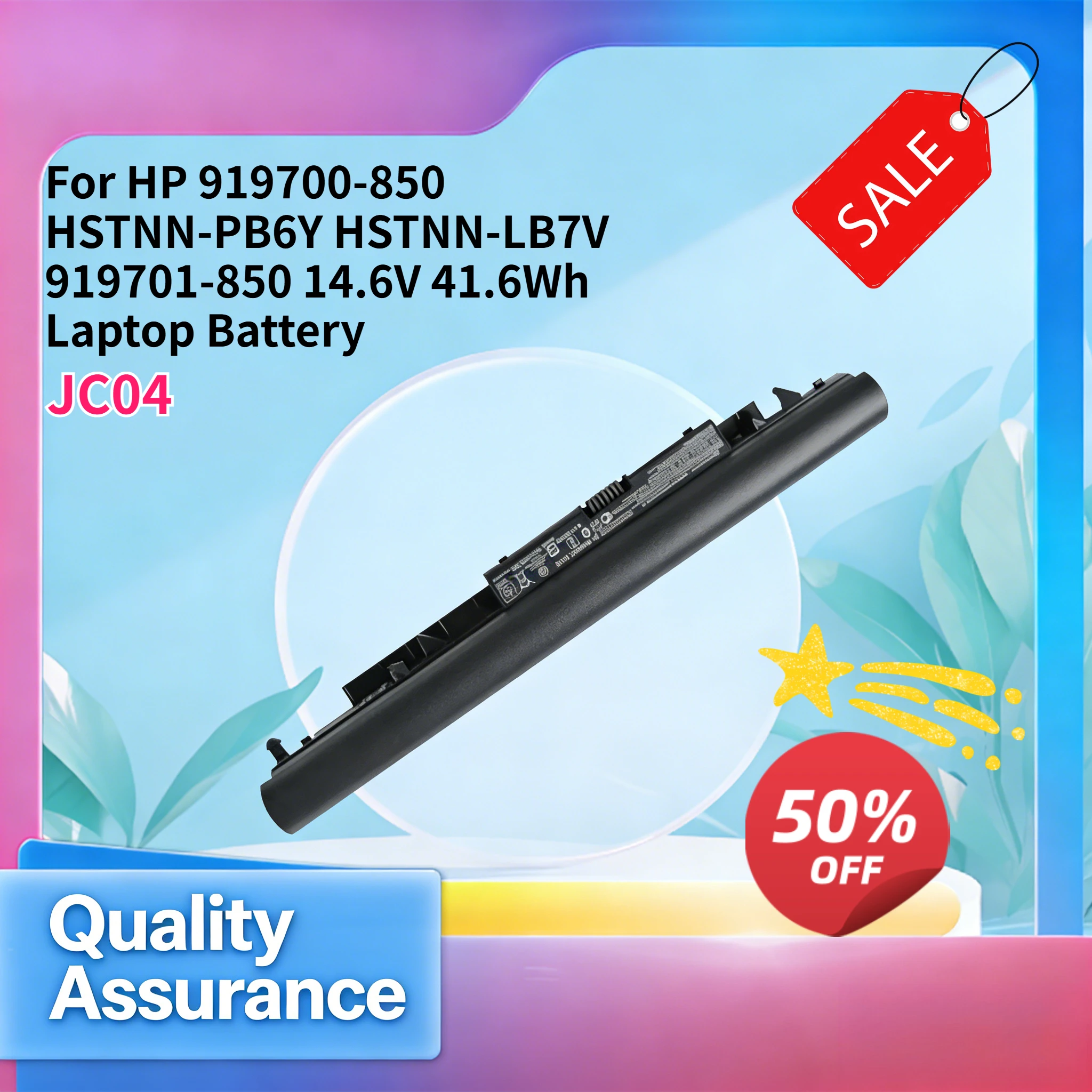 high quality 14.6V 41.6Wh JC04 Battery for H P 919700-850 HSTNN-PB6Y HSTNN-LB7V 919701-850 Laptop Battery
high quality 14.6V 41.6Wh JC04 Battery for H P 919700-850 HSTNN-PB6Y HSTNN-LB7V 919701-850 Laptop Battery