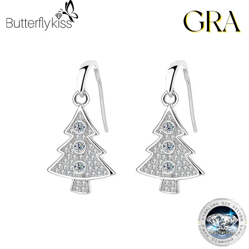 Butterflykiss Fashion Trendy Classic S925 Silver Color D Moissanite Christmas Tree Earrings For Women Accessories Jewelry Gift
Butterflykiss Fashion Trendy Classic S925 Silver Color D Moissanite Christmas Tree Earrings For Women Accessories Jewelry Gift