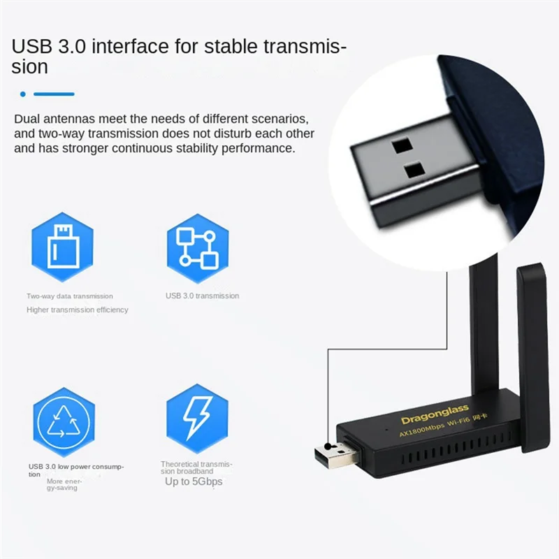Новинка — адаптер Wirelesslan из драгоценного стеклаusb3.0 2,0 Wi-Fi6 1800M Беспроводная локальная сеть Ethernet Wi-Fi Dongle1800 Мбит/с 2,4G5,8 Двухдиапазонная проводная связь
Новинка — адаптер Wirelesslan из драгоценного стеклаusb3.0 2,0 Wi-Fi6 1800M Беспроводная локальная сеть Ethernet Wi-Fi Dongle1800 Мбит/с 2,4G5,8 Двухдиапазонная проводная связь