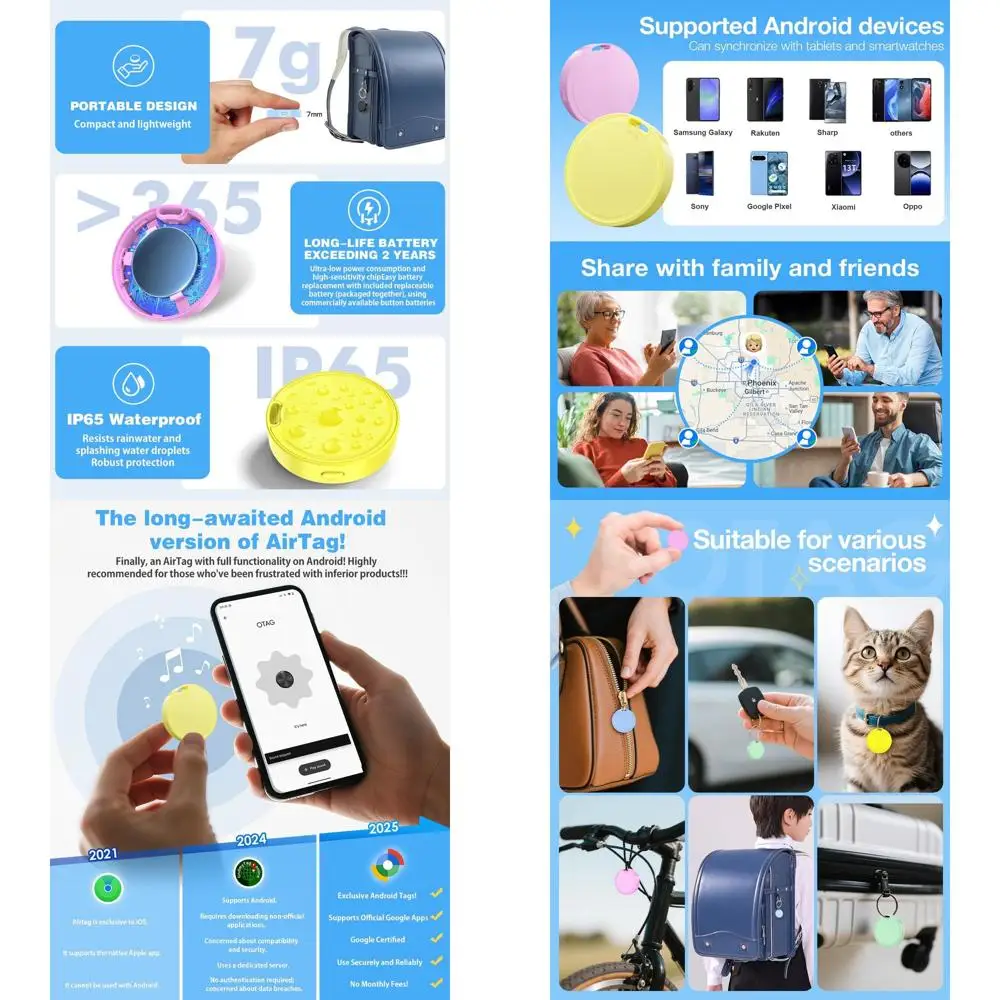 Набор из 4 Bluetooth-трекеров с 2-летним сроком службы батареи, водонепроницаемыми корпусами и креплениями для ключей
Набор из 4 Bluetooth-трекеров с 2-летним сроком службы батареи, водонепроницаемыми корпусами и креплениями для ключей