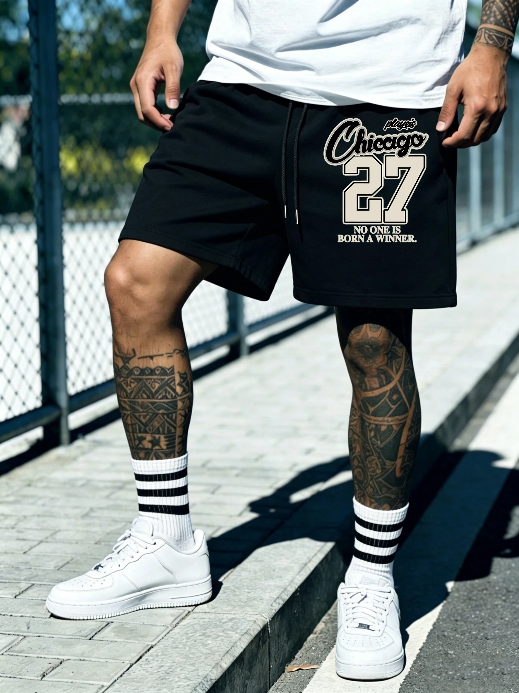 Chicago Players Number 27 Design Pocket Wide-Leg Pants Man'S Summer Black Basics Shorts Soft Streetwear Unisex Casual Loose Pant
Chicago Players Number 27 Design Pocket Wide-Leg Pants Man'S Summer Black Basics Shorts Soft Streetwear Unisex Casual Loose Pant