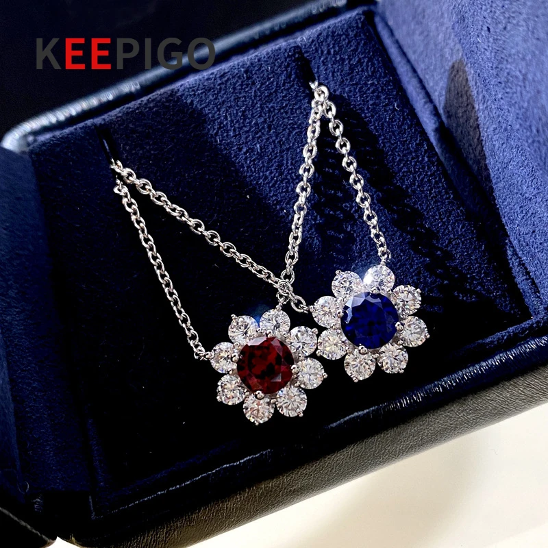 KEEPIGO S925 Стерлинговое Серебро, модные рубиновые синие высокоуглеродистые бриллиантовые цветы, женское ювелирное изделие, RA069
KEEPIGO S925 Стерлинговое Серебро, модные рубиновые синие высокоуглеродистые бриллиантовые цветы, женское ювелирное изделие, RA069
