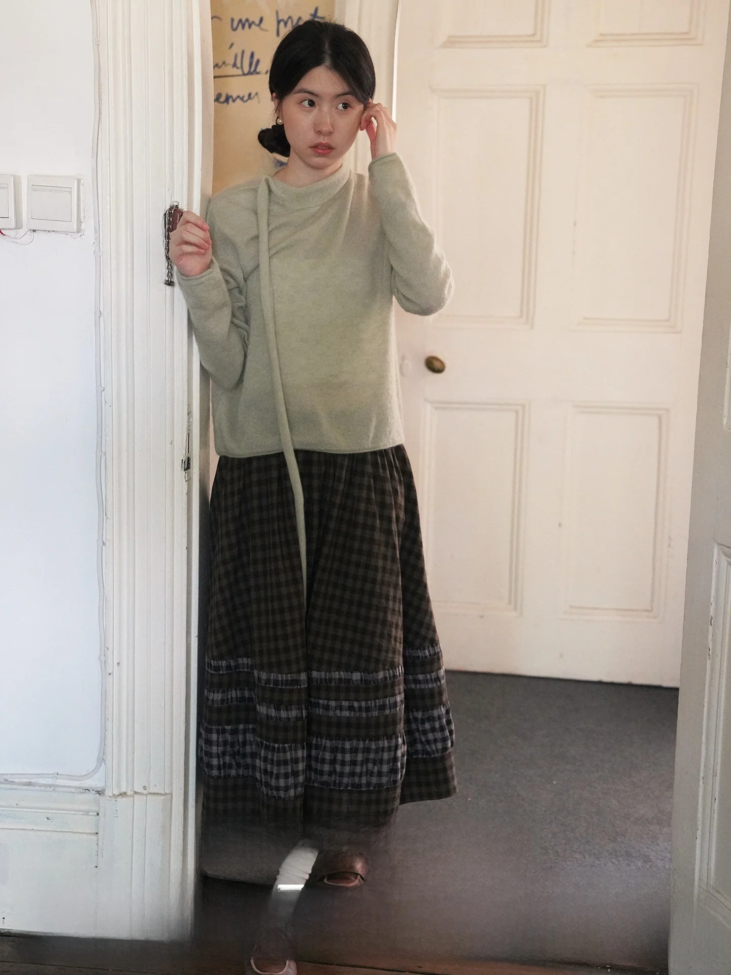 Alpaca Wool Blend Knitted Top Women's Base Layer irt with Belt Versatile Layering Boting Sweater 2025 Autumn Faion
Alpaca Wool Blend Knitted Top Women's Base Layer irt with Belt Versatile Layering Boting Sweater 2025 Autumn Faion