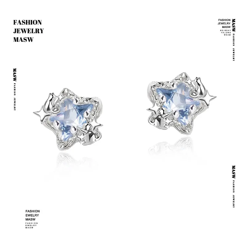 MASW Original Design Delicate Temperament Simply Lovely Blue Star Earrings For Women Party Gifts Sweet Jewelry Fine Accessories
MASW Original Design Delicate Temperament Simply Lovely Blue Star Earrings For Women Party Gifts Sweet Jewelry Fine Accessories