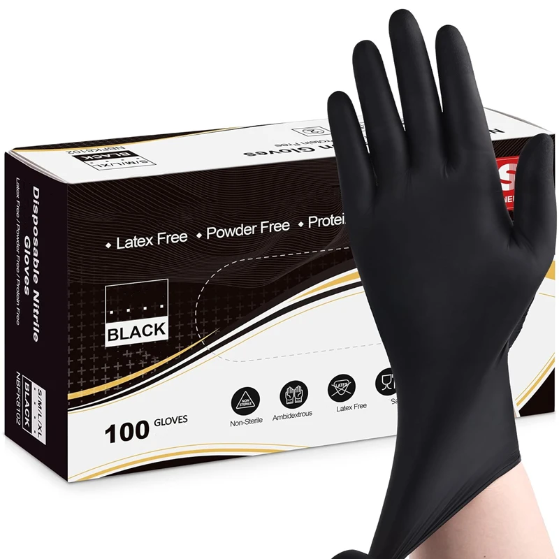 Disposable Gloves Black 20/50/100PCS Latex Powder Free Gloves Industrial Grade Cooking Working Cleaning Hair Dye Gloves
Disposable Gloves Black 20/50/100PCS Latex Powder Free Gloves Industrial Grade Cooking Working Cleaning Hair Dye Gloves