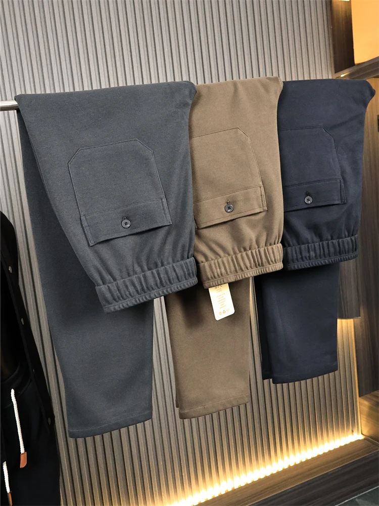 Fashionable Knitted Woolen Feel Wide Leg Pants Autumn Winter Men's Color Business Casual Trousers Versatile Loose Fit
Fashionable Knitted Woolen Feel Wide Leg Pants Autumn Winter Men's Color Business Casual Trousers Versatile Loose Fit