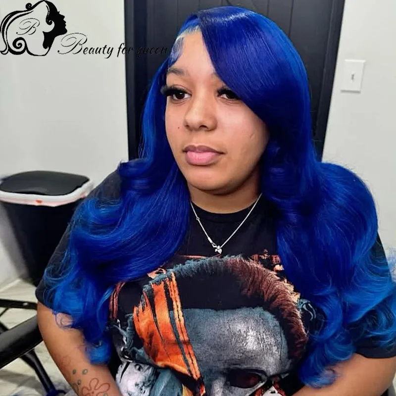200 Density Brazilian Colored Human Hair Wig Dark Blue Body Wave High Quality Transparent 13x4 Lace Frontal Wigs For Women
200 Density Brazilian Colored Human Hair Wig Dark Blue Body Wave High Quality Transparent 13x4 Lace Frontal Wigs For Women