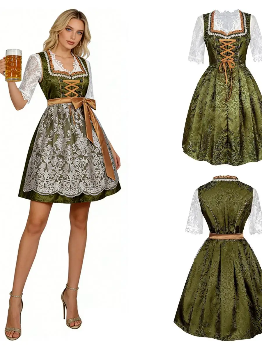 New Traditional Bavarian Costume Large Size Halloween Dress Beer Festival Clothing Women's Ethnic Wear Stage Performance Dress
New Traditional Bavarian Costume Large Size Halloween Dress Beer Festival Clothing Women's Ethnic Wear Stage Performance Dress
