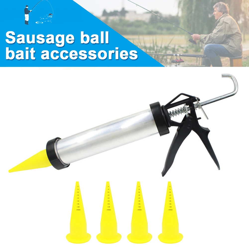 Carp Fishing Tool Aluminum Fishing Boilie Making Gun with 4pcs Silicone Spare Nozzles Fishing Lure Accessories Tackle
Carp Fishing Tool Aluminum Fishing Boilie Making Gun with 4pcs Silicone Spare Nozzles Fishing Lure Accessories Tackle