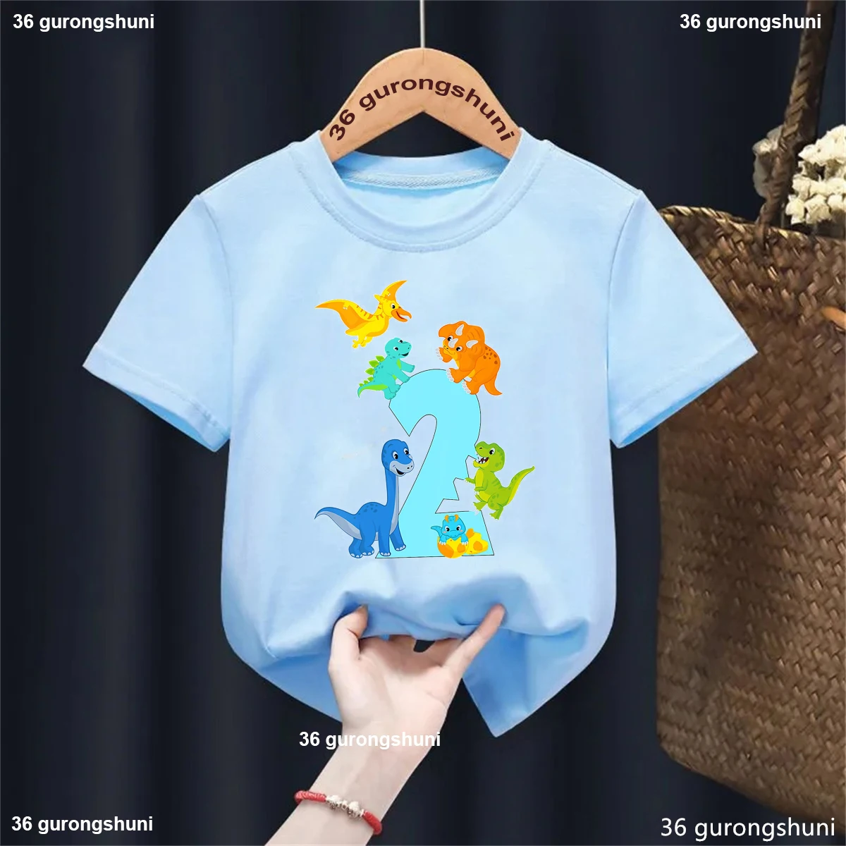 Kawaii Kids Clothes 2nd Birthday Gift Dinosaurs Funny T Shirt Girls Birthday Party White/Pink/Blue/Yellow T-Shirt Summer Tops
Kawaii Kids Clothes 2nd Birthday Gift Dinosaurs Funny T Shirt Girls Birthday Party White/Pink/Blue/Yellow T-Shirt Summer Tops