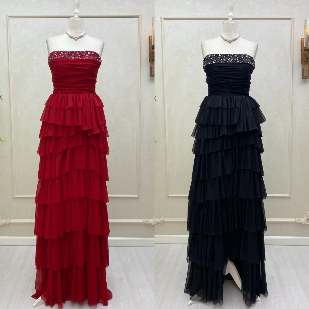 Customized High Quality Casual Chiffon Pleat Tiered Rhinestone Beading Ball Gown Strapless Long Dresses Bespoke Occasion Dresses
Customized High Quality Casual Chiffon Pleat Tiered Rhinestone Beading Ball Gown Strapless Long Dresses Bespoke Occasion Dresses