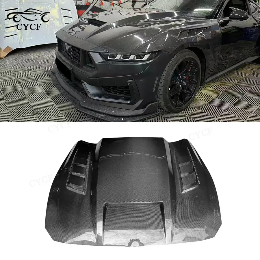 Для Ford Mustang 2024 + карбоновый передний бампер автомобиля, капот, передний капот, вентиляционная крышка, аксессуары для преобразования, комплекты кузова для стайлинга автомобиля 
Для Ford Mustang 2024 + карбоновый передний бампер автомобиля, капот, передний капот, вентиляционная крышка, аксессуары для преобразования, комплекты кузова для стайлинга автомобиля