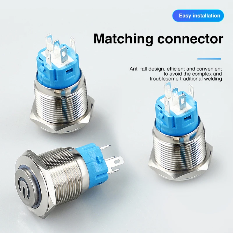 12 16 19 22 мм Металлический кнопочный переключатель с проводным выключением питания ПК Высокая головка 12 В для автомобиля с мгновенной фиксацией Фиксированный синий 5 В 220 В
12 16 19 22 мм Металлический кнопочный переключатель с проводным выключением питания ПК Высокая головка 12 В для автомобиля с мгновенной фиксацией Фиксированный синий 5 В 220 В