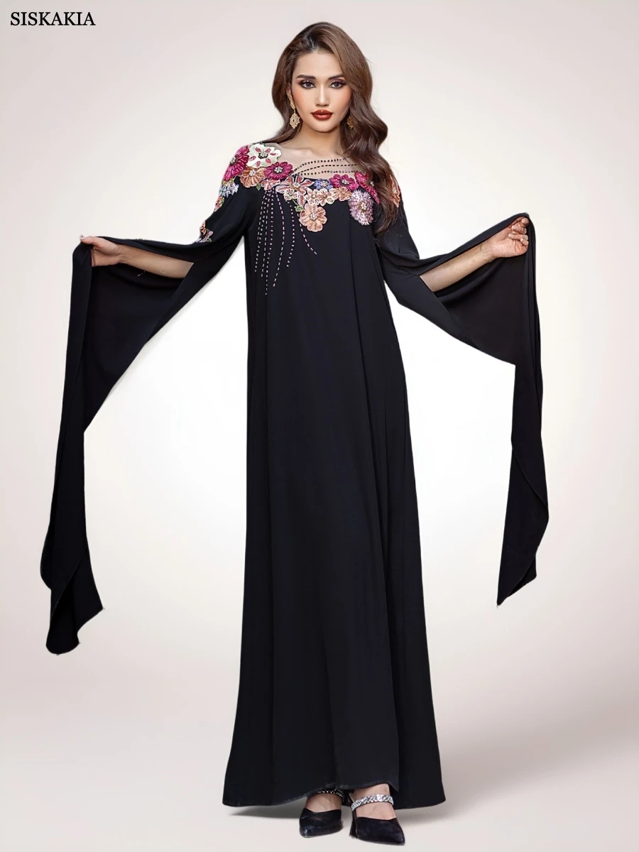 Siskakia Дубай модные аппликации абайи горный хрусталь платье из бисера элегантный супер кафтан из бисера с длинными рукавами
Siskakia Дубай модные аппликации абайи горный хрусталь платье из бисера элегантный супер кафтан из бисера с длинными рукавами