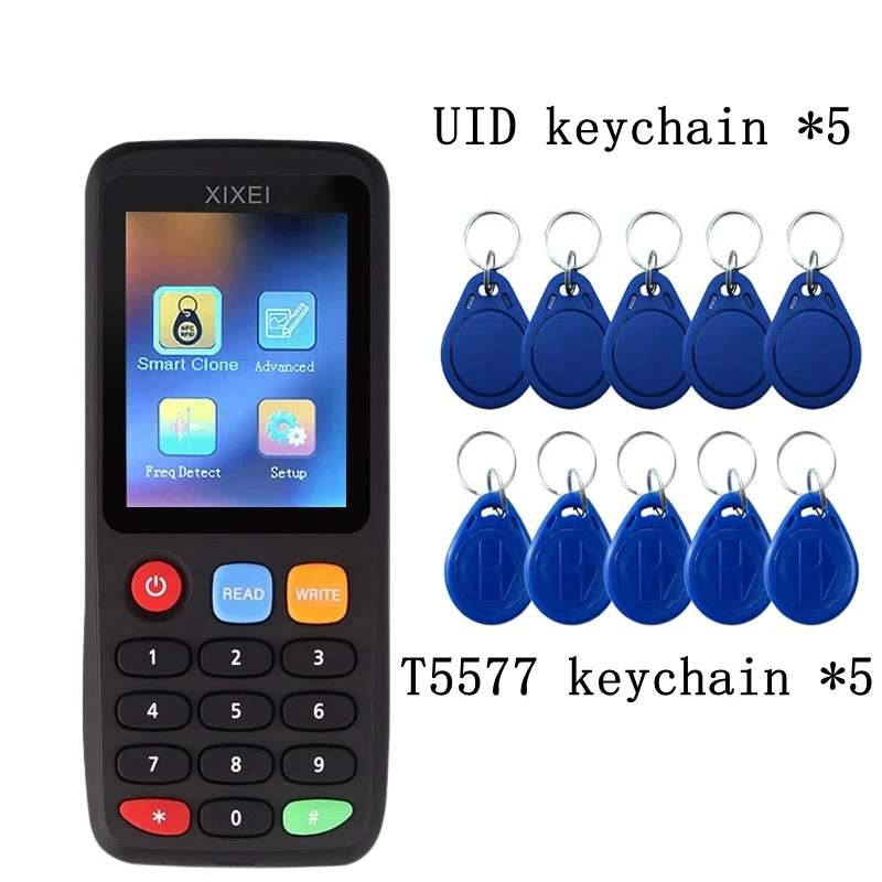 RFID Smart Card Reader X7 Copier Duplicator 13.56MHz 125KHz Label Copy UID EM4305/T5577 Token Badge Clone NFC Tag Key Write
RFID Smart Card Reader X7 Copier Duplicator 13.56MHz 125KHz Label Copy UID EM4305/T5577 Token Badge Clone NFC Tag Key Write