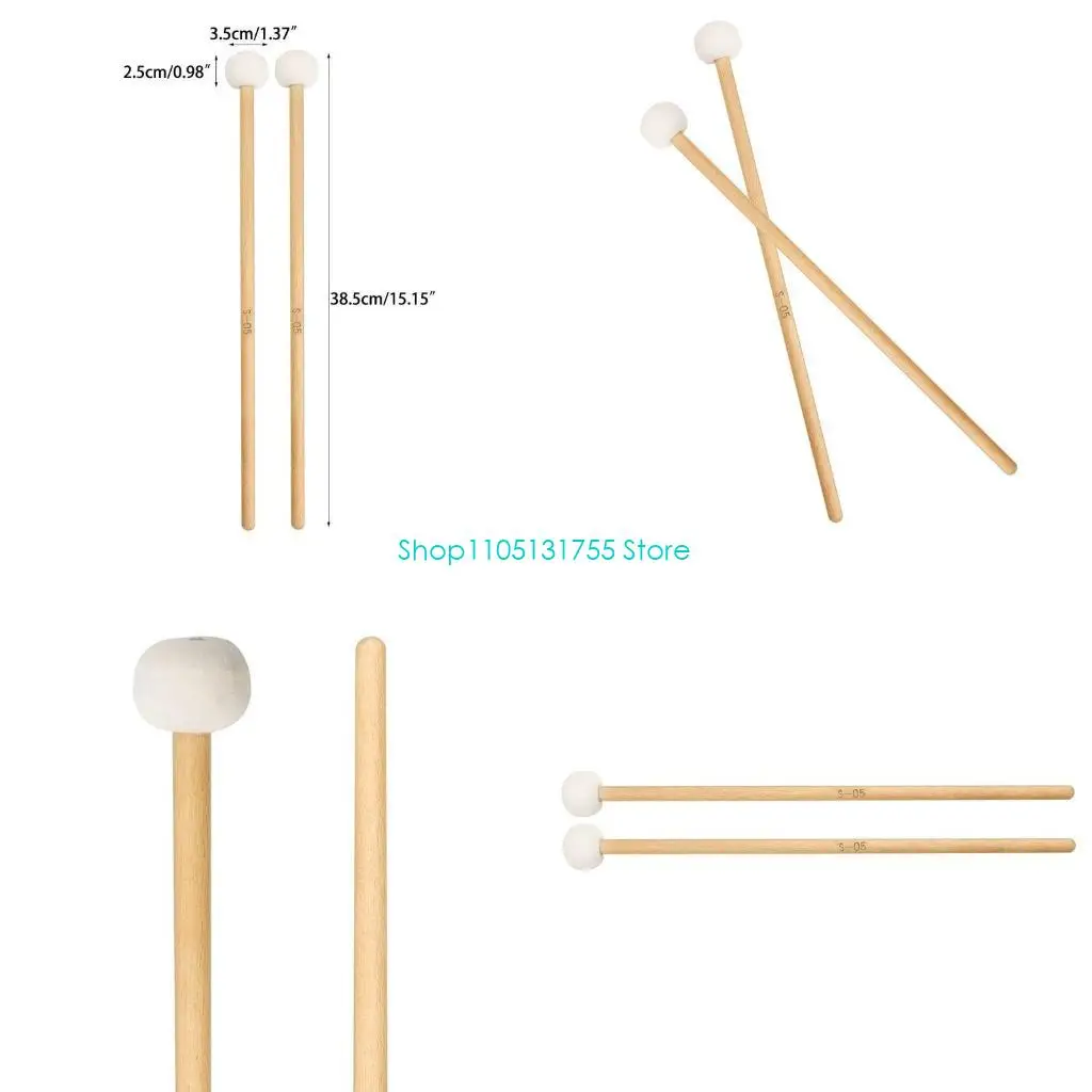 K0EF 2 Pcs Mallet Timpani Multi-Purpose Felt Mallet Replacement Soft Hammer Sticks With Soft Hammer Felt Head
K0EF 2 Pcs Mallet Timpani Multi-Purpose Felt Mallet Replacement Soft Hammer Sticks With Soft Hammer Felt Head
