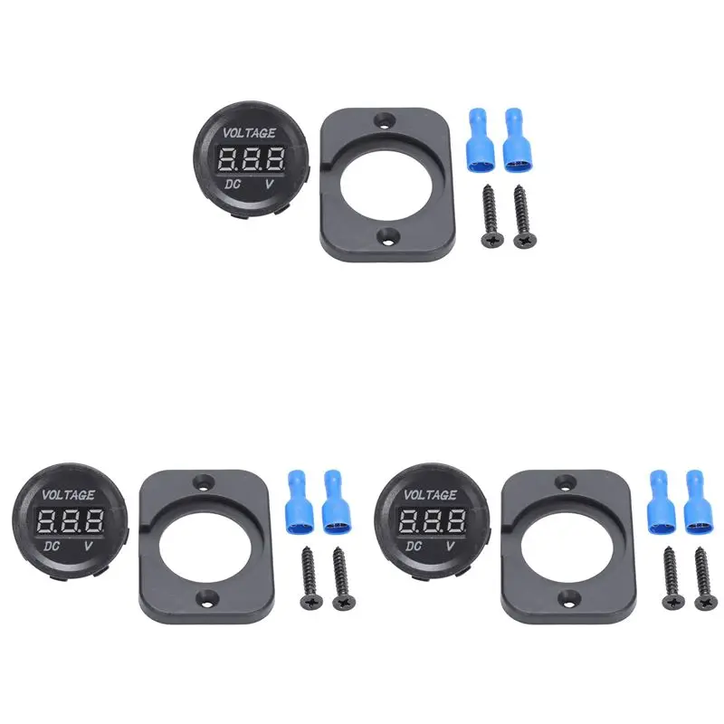 3X 12V-24V Waterproof Car Motorcycle LED Digital Display Voltmeter Voltage Meter Black
3X 12V-24V Waterproof Car Motorcycle LED Digital Display Voltmeter Voltage Meter Black