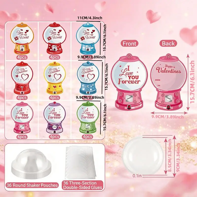 Новые наборы для творчества на День святого Валентина: 18/36 шт. открыток-конфет с дизайном в стиле автоматов с жевательной резинкой, подарки для обмена в классе для детей
Новые наборы для творчества на День святого Валентина: 18/36 шт. открыток-конфет с дизайном в стиле автоматов с жевательной резинкой, подарки для обмена в классе для детей