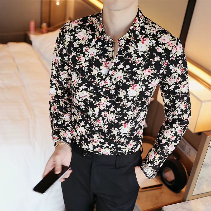 2026 New Men's Long-Sleeve Printed Shirts, Single-breasted Lapel Flowered Shirt, Business Casual Camisa Top. Cotton 95%
2026 New Men's Long-Sleeve Printed Shirts, Single-breasted Lapel Flowered Shirt, Business Casual Camisa Top. Cotton 95%