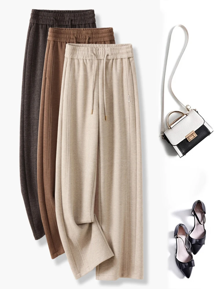 Women's High Waist Wide Leg Pants Autumn Winter New Style Casual Straight Cut Woolen Trousers Comfortable Elastic Waist
Women's High Waist Wide Leg Pants Autumn Winter New Style Casual Straight Cut Woolen Trousers Comfortable Elastic Waist