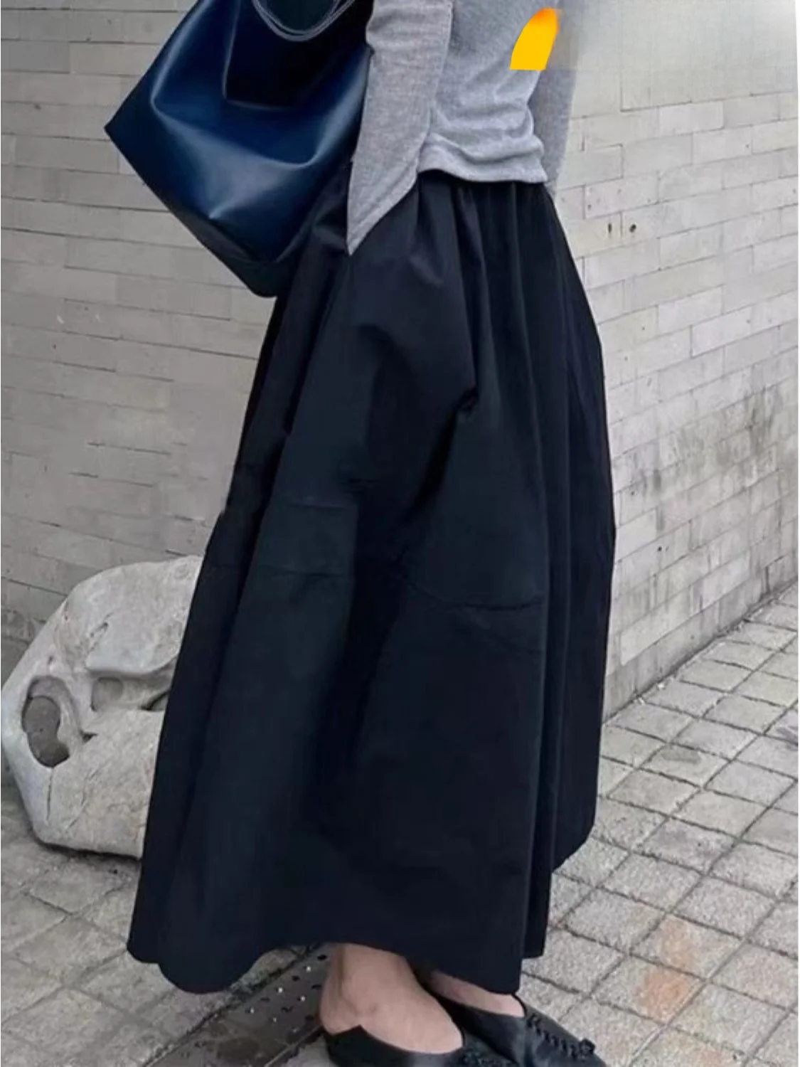 High Waist A-Line Midi Skirt Women's Spring Summer 2025 New Style Elastic Waist Concealing Flattering Black Bloomer Skirt
High Waist A-Line Midi Skirt Women's Spring Summer 2025 New Style Elastic Waist Concealing Flattering Black Bloomer Skirt
