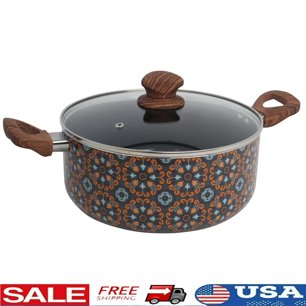 Алюминиевая голландская духовка Talavera 4,8qt с антипригарным покрытием, керамическая стеклянная крышка, деревянные ручки, идеальные супы, раковины, соусы, приготовление пищи
Алюминиевая голландская духовка Talavera 4,8qt с антипригарным покрытием, керамическая стеклянная крышка, деревянные ручки, идеальные супы, раковины, соусы, приготовление пищи