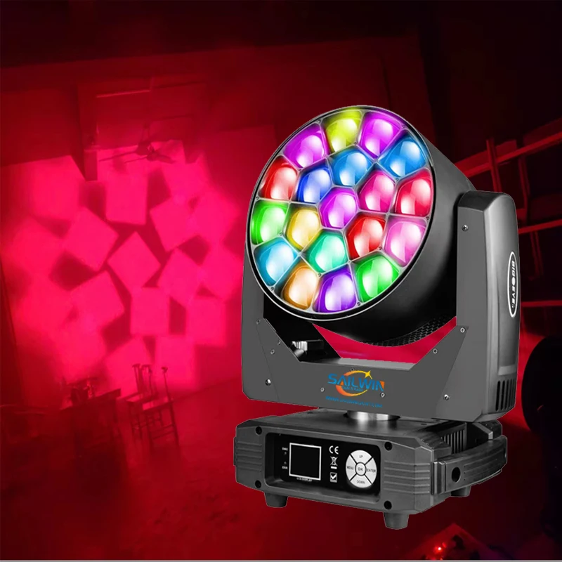 K10 LED Moving Head Bee Eye Light 19X15W RGBW Big Bee Ey DJ Stage Head Lighting Shary Lyre Wash Zoom Effect Lights For Wedding
K10 LED Moving Head Bee Eye Light 19X15W RGBW Big Bee Ey DJ Stage Head Lighting Shary Lyre Wash Zoom Effect Lights For Wedding