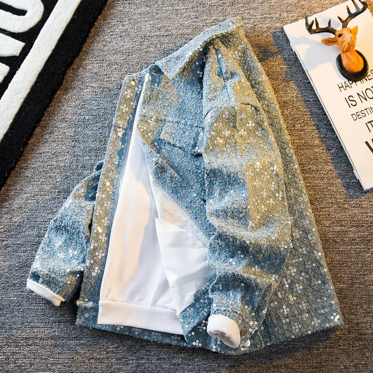 Men's Casual Loose Denim Jaet Sequin Luxury Sle Street Faion Brandl Waist-Cinching V-Ne ort Length Sve Seven
Men's Casual Loose Denim Jaet Sequin Luxury Sle Street Faion Brandl Waist-Cinching V-Ne ort Length Sve Seven