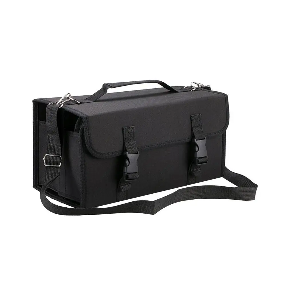 120 Slot Marker Bag Heavy Duty Polyester Zipper Storage Case 120 Color Pen Holder Shoulder Strap Black High Capacity Student
120 Slot Marker Bag Heavy Duty Polyester Zipper Storage Case 120 Color Pen Holder Shoulder Strap Black High Capacity Student