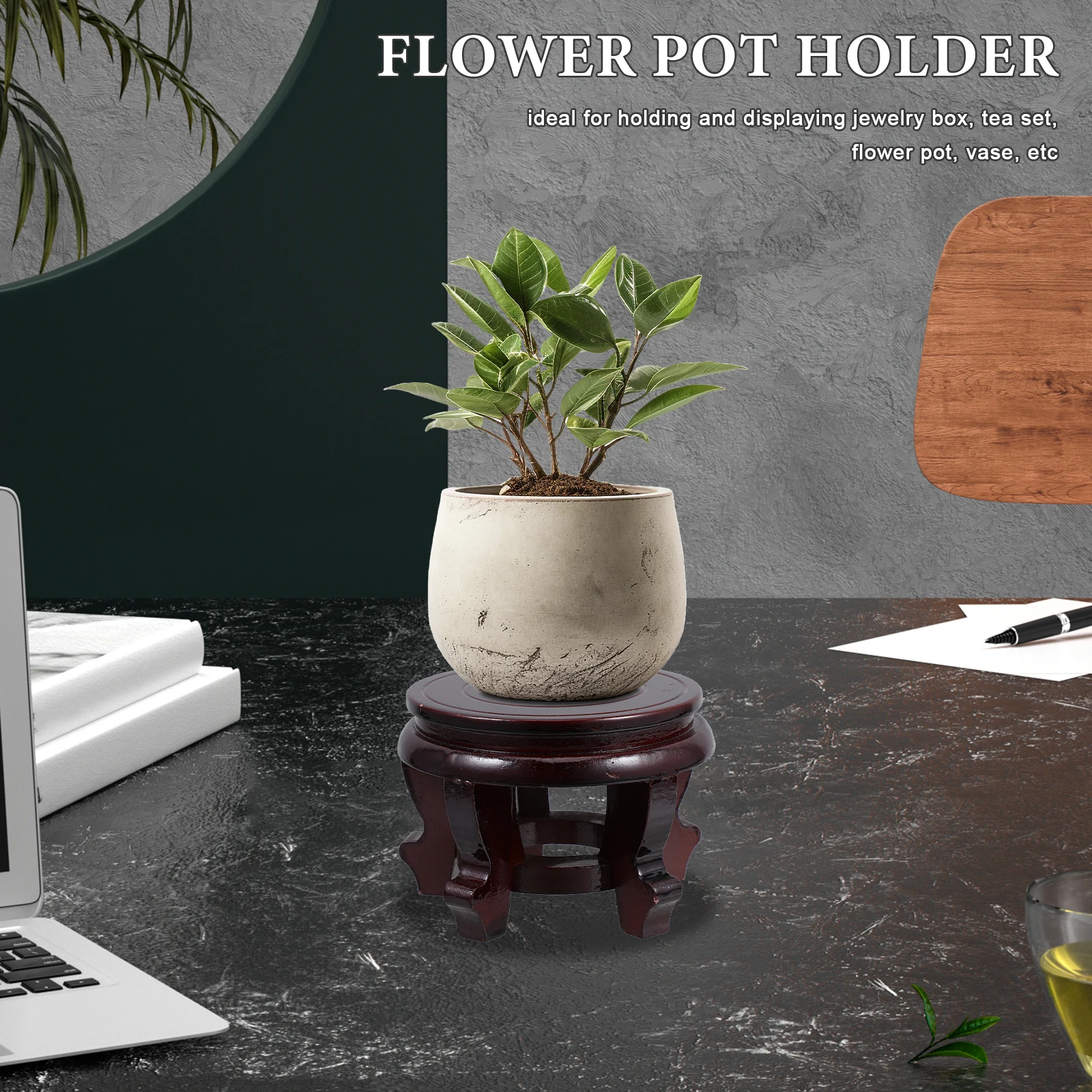 Wooden Flower Base Sturdy Display Stand for Plant Single Plant Stand Vase Jade Craft Garden Use
Wooden Flower Base Sturdy Display Stand for Plant Single Plant Stand Vase Jade Craft Garden Use
