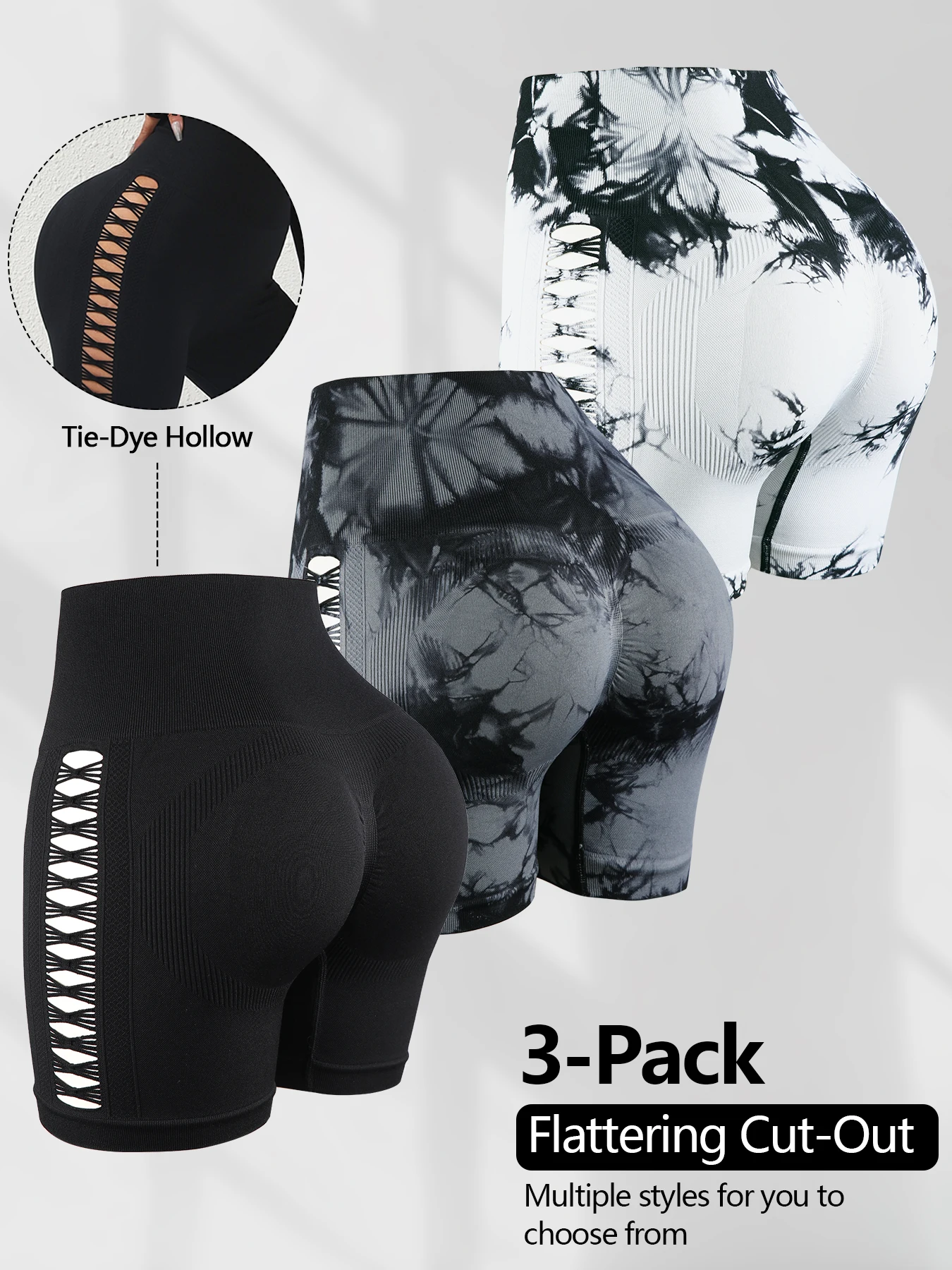 1/3/5Pcs Women's Yoga Shorts Tie Dye Hollow Out High Waist Quick Dry Fitness Pants Stretch Hip Lift Sweatpants Tight Leggings
1/3/5Pcs Women's Yoga Shorts Tie Dye Hollow Out High Waist Quick Dry Fitness Pants Stretch Hip Lift Sweatpants Tight Leggings