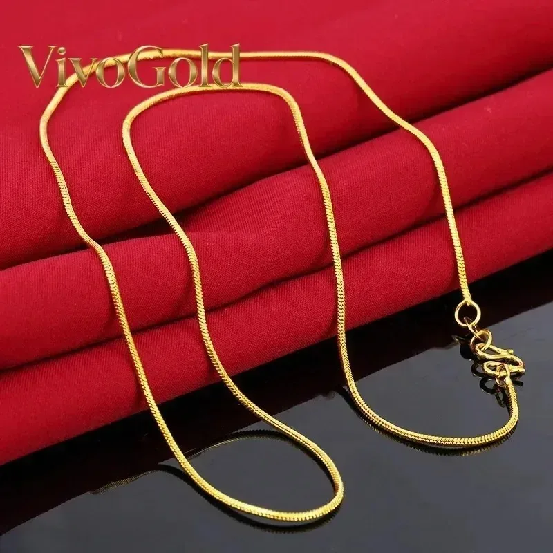 VivoGold Women's 24K Gold Versatile Snake Bone Chain, AU999 | Engraved "Abundance" with hidden ripple motifs.
VivoGold Women's 24K Gold Versatile Snake Bone Chain, AU999 | Engraved "Abundance" with hidden ripple motifs.