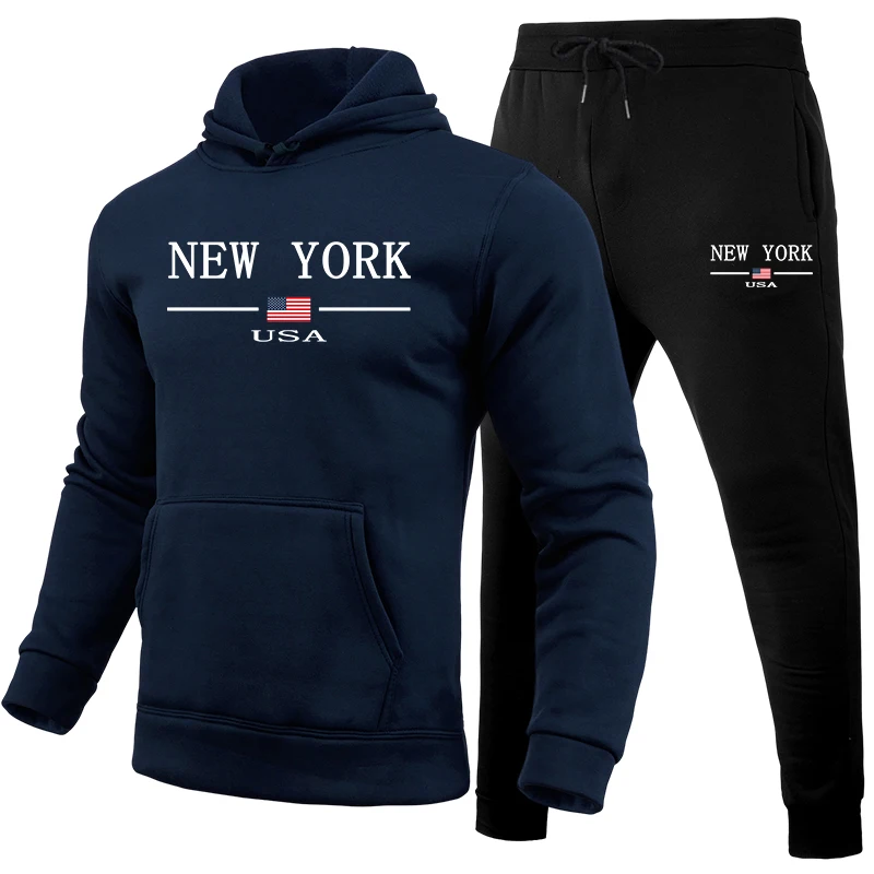 2025 Hot Sale Men Tracksuit Hoodies and Sweatpants New York Printed Hooded Long Sleeve Streetwear Male Outdoor Casual Sportswear
2025 Hot Sale Men Tracksuit Hoodies and Sweatpants New York Printed Hooded Long Sleeve Streetwear Male Outdoor Casual Sportswear