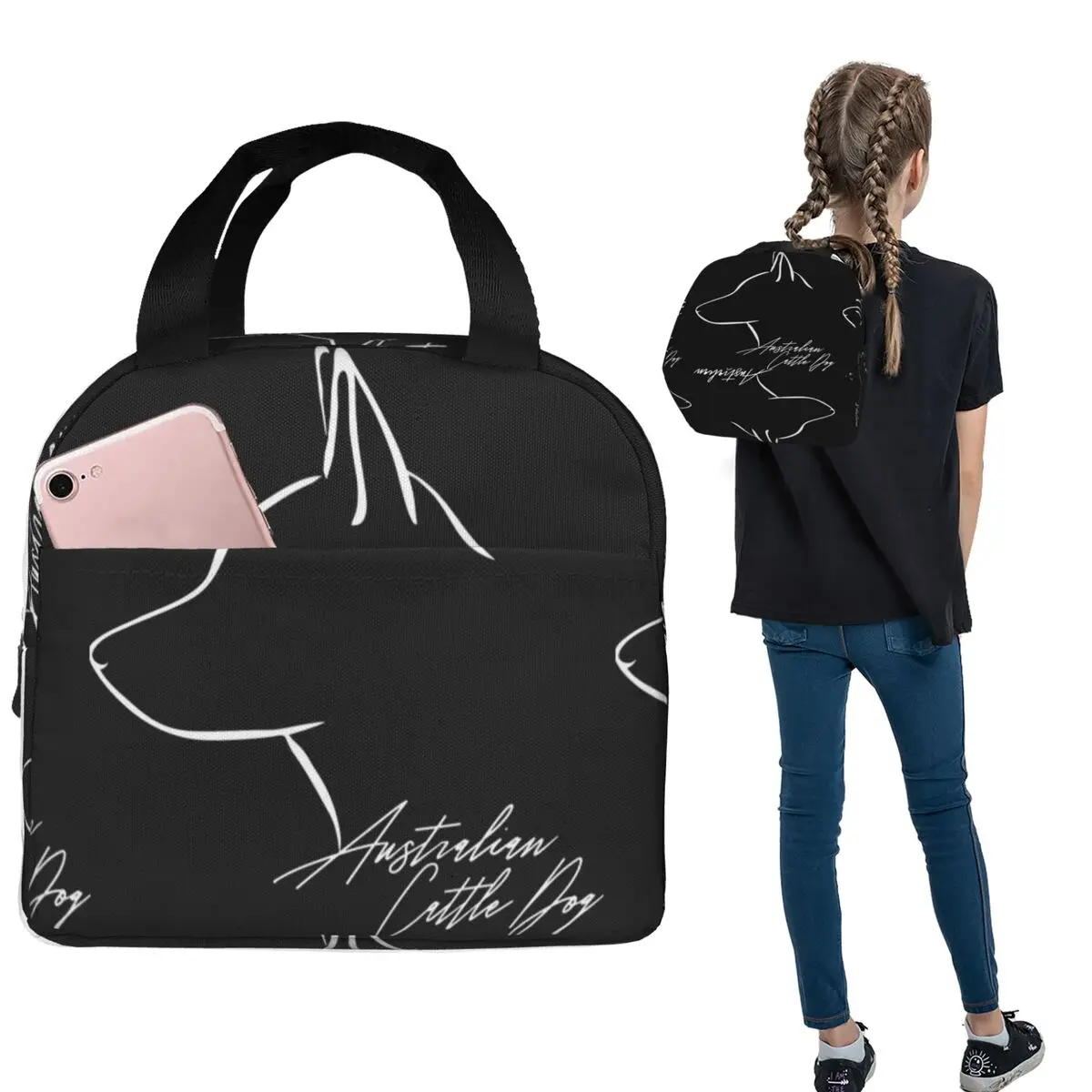 Australian Cattle Dog Dog Mom Profile Insulated Lunch Bag for Women Kids Leakproof Food Boxes Thermal Lunch Box Tote
Australian Cattle Dog Dog Mom Profile Insulated Lunch Bag for Women Kids Leakproof Food Boxes Thermal Lunch Box Tote