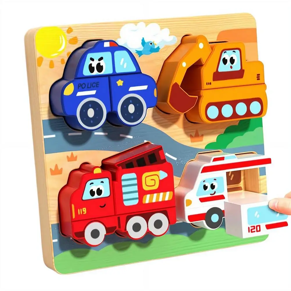 4-Pack Wooden Puzzle for Kids Animals Vehicles, Stackable 3D Design, Early Learning Gift
4-Pack Wooden Puzzle for Kids Animals Vehicles, Stackable 3D Design, Early Learning Gift 