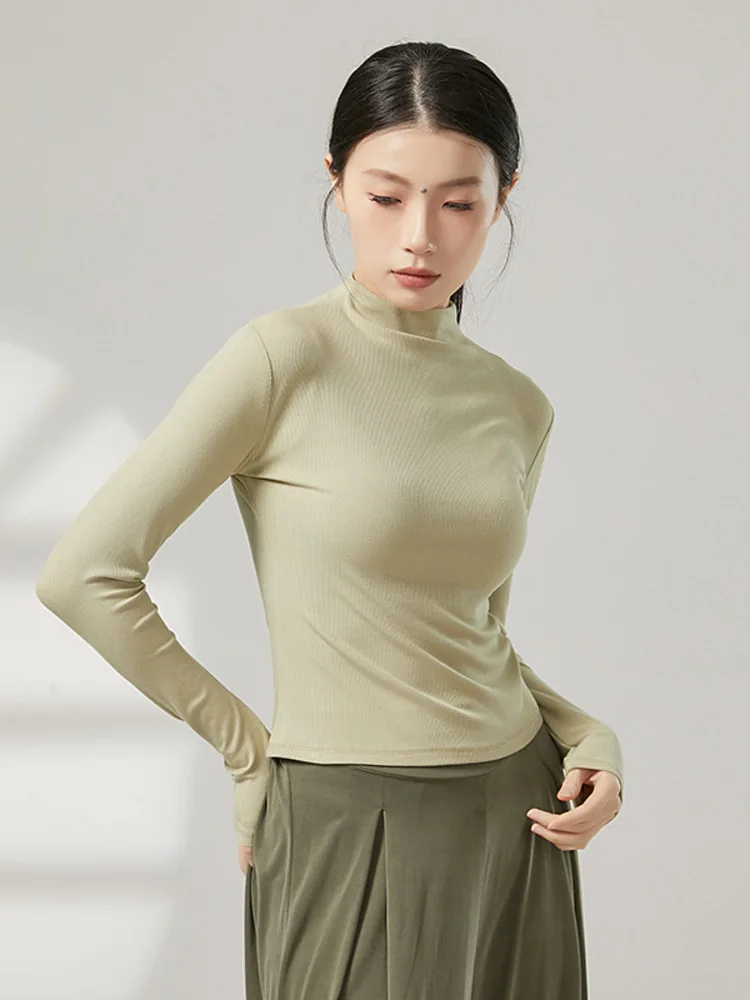 Contemporary Dance Modern Practice Half High Neck Long Sleeved Wotops Dance Clothes Classical Dance Slimming and Body Training C
Contemporary Dance Modern Practice Half High Neck Long Sleeved Wotops Dance Clothes Classical Dance Slimming and Body Training C