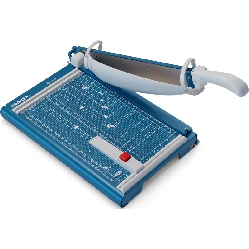 561 Premium Guillotine Trimmer, 14" Cut Length, 35 Sheet Capacity, Self-Sharpening Blade, Automatic Clamp, w/Safety Guard
561 Premium Guillotine Trimmer, 14" Cut Length, 35 Sheet Capacity, Self-Sharpening Blade, Automatic Clamp, w/Safety Guard