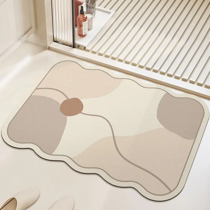 Minimalist Scalloped Edge Diatomite Bath Mat Super Absorbent Quick-drying Non-slip Rug for Bathroom Indoor Home Use
Minimalist Scalloped Edge Diatomite Bath Mat Super Absorbent Quick-drying Non-slip Rug for Bathroom Indoor Home Use