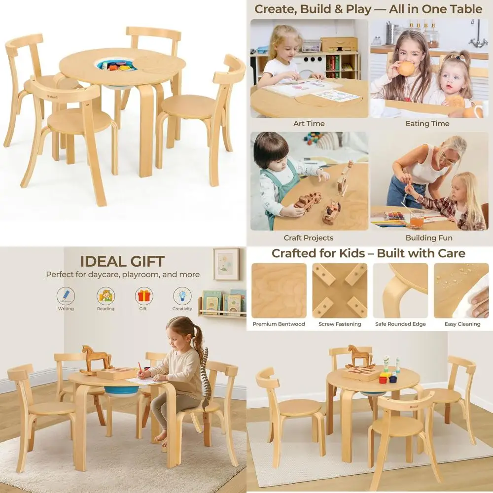Детский деревянный стол и стулья с местом для хранения, идеально подходят для творчества, занятий рукоделием, еды, обучения и игр
Детский деревянный стол и стулья с местом для хранения, идеально подходят для творчества, занятий рукоделием, еды, обучения и игр