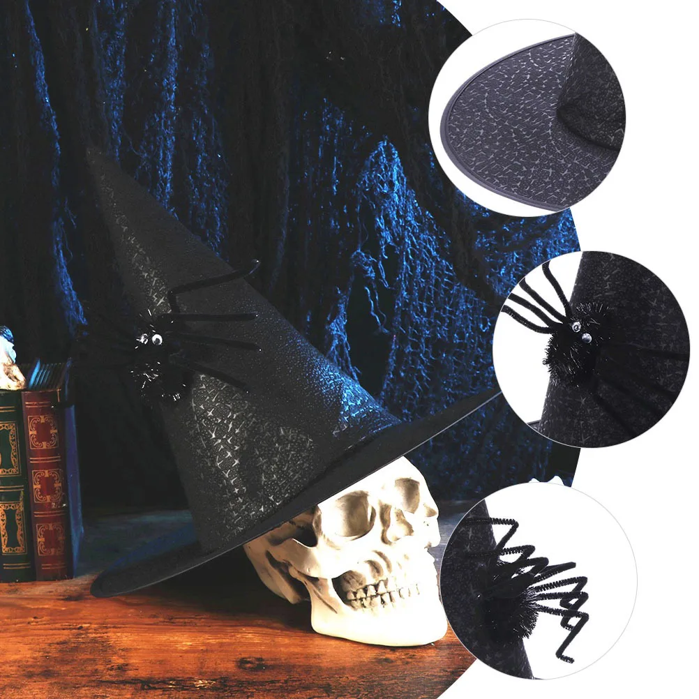 6Pcs Halloween Witch Hats Black Wide Brim Comfortable Party Cosplay Costume Accessories Halloween Witch Hats Caps
6Pcs Halloween Witch Hats Black Wide Brim Comfortable Party Cosplay Costume Accessories Halloween Witch Hats Caps