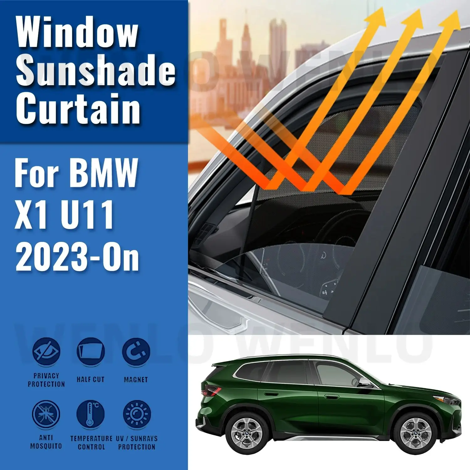 For BMW X1 U11 2023 2024 Car Sunshade Visor Front Windshield Frame Curtain Rear Side Baby Window Sun Shade Shield
For BMW X1 U11 2023 2024 Car Sunshade Visor Front Windshield Frame Curtain Rear Side Baby Window Sun Shade Shield