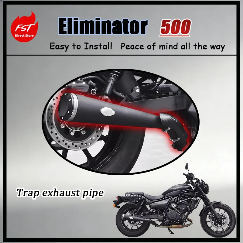 For Eliminator 500 Retro Style Right Side Single Exit Trap Exhaust Muffler Deep Tone Full Set Modified Kit
For Eliminator 500 Retro Style Right Side Single Exit Trap Exhaust Muffler Deep Tone Full Set Modified Kit