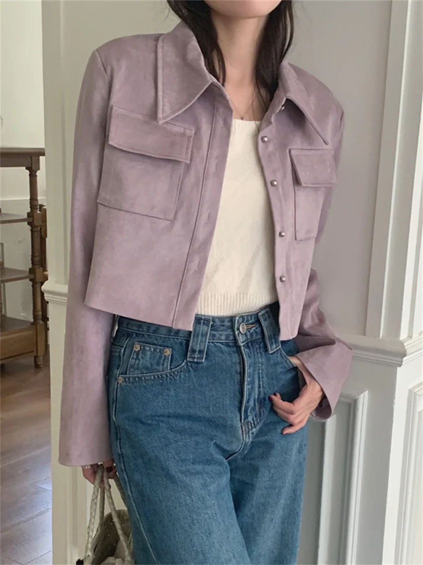 Alien Kitty Suede Fabric Vintage Jackets Women Chic Full Sleeve Autumn 2023 New Elegant Work Wear Daily Office Lady Coats
Alien Kitty Suede Fabric Vintage Jackets Women Chic Full Sleeve Autumn 2023 New Elegant Work Wear Daily Office Lady Coats