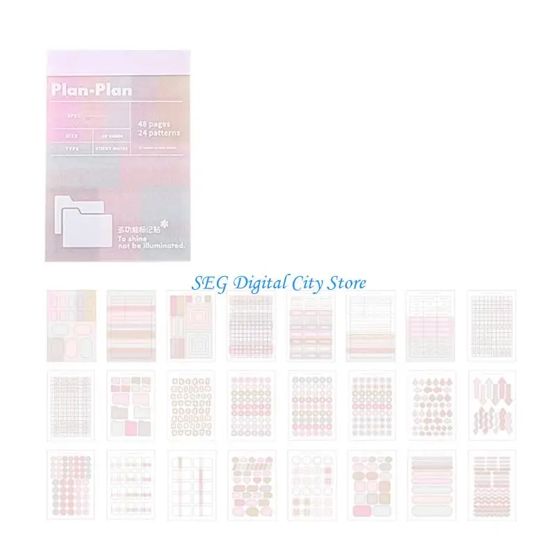 U75B 1Pc 48-Page PET Film Page Marker Assorted Color For Quick Reference Needs
U75B 1Pc 48-Page PET Film Page Marker Assorted Color For Quick Reference Needs